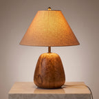 Sculptural Burl Wood Table Lamp