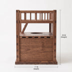 Two-Story Wooden Cat House