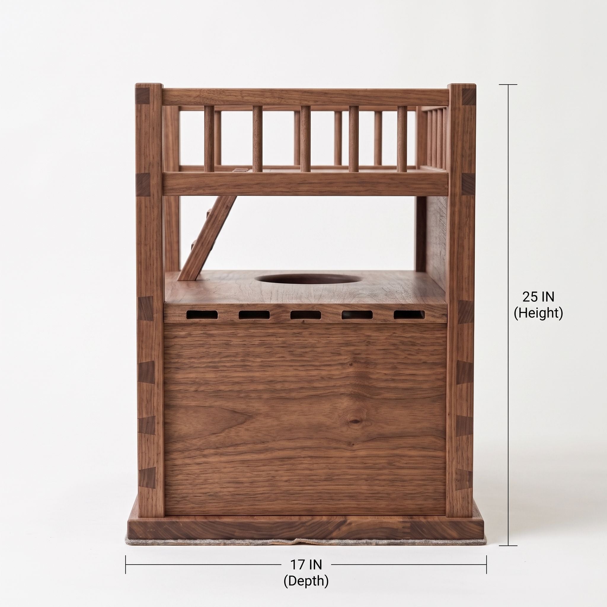 Two-Story Wooden Cat House