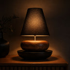 Modern Wood Pebble Table Lamp