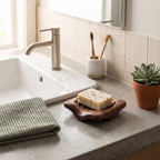 Wooden Soap Dish with Drainage Slots
