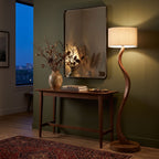 S-Shape Wood Floor Lamp