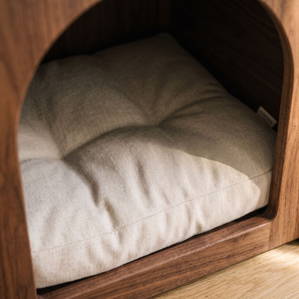 Wooden Dog House End Table
