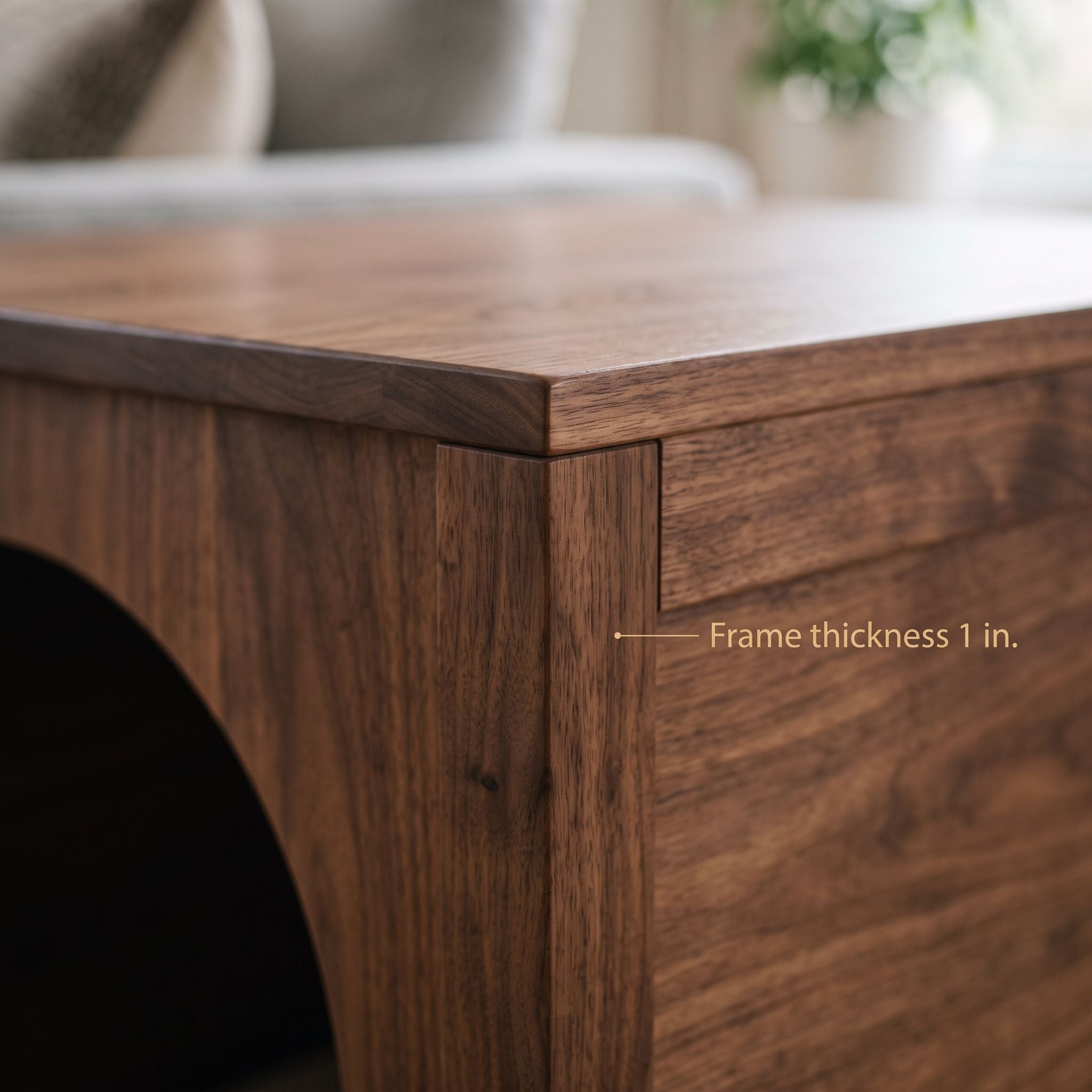 Wooden Dog House End Table