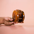 Wooden Coasters Set with Holder