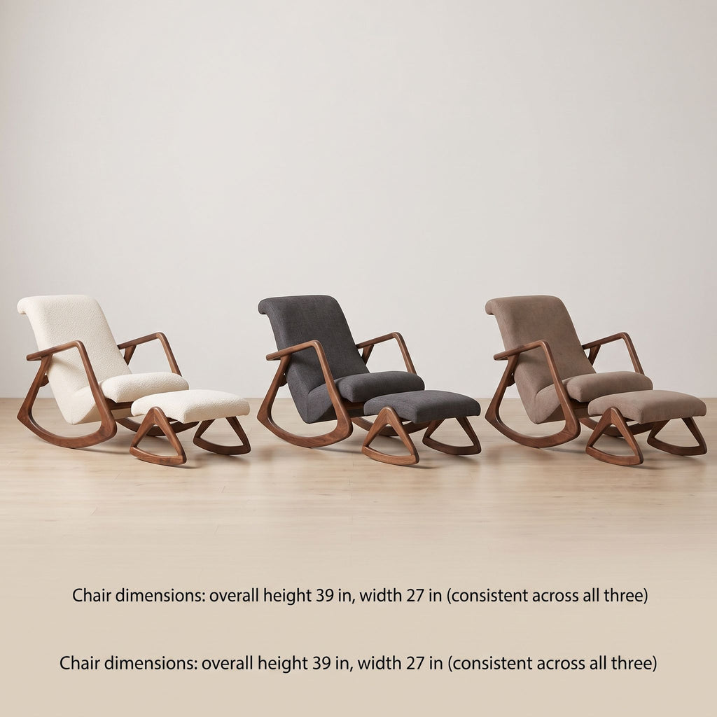 Angular Rocking Chair with Ottoman
