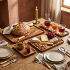 Acacia Wood Serving Trays Set of 3