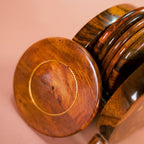 Wooden Coasters Set with Holder