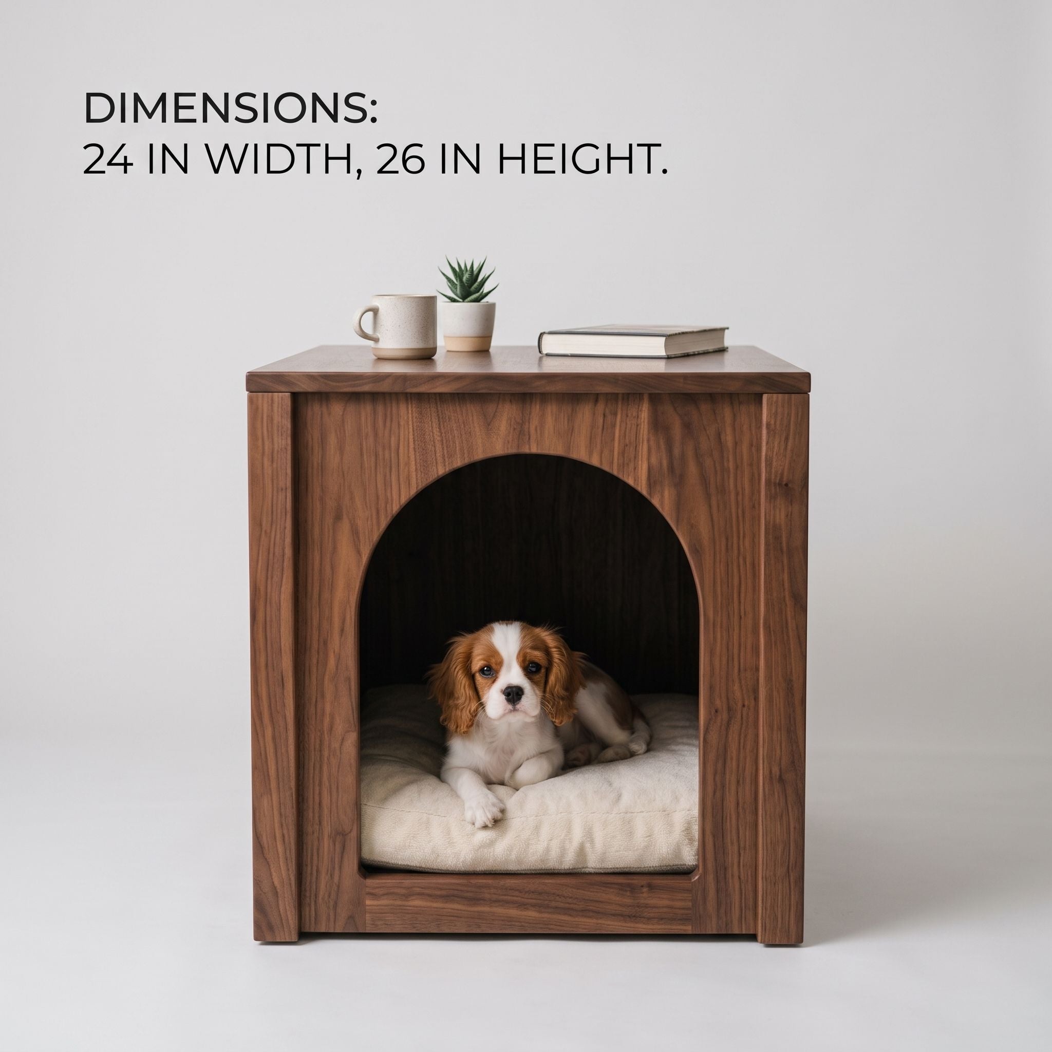 Wooden Dog House End Table