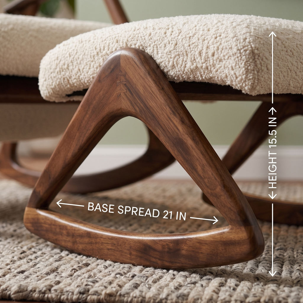 Angular Rocking Chair with Ottoman