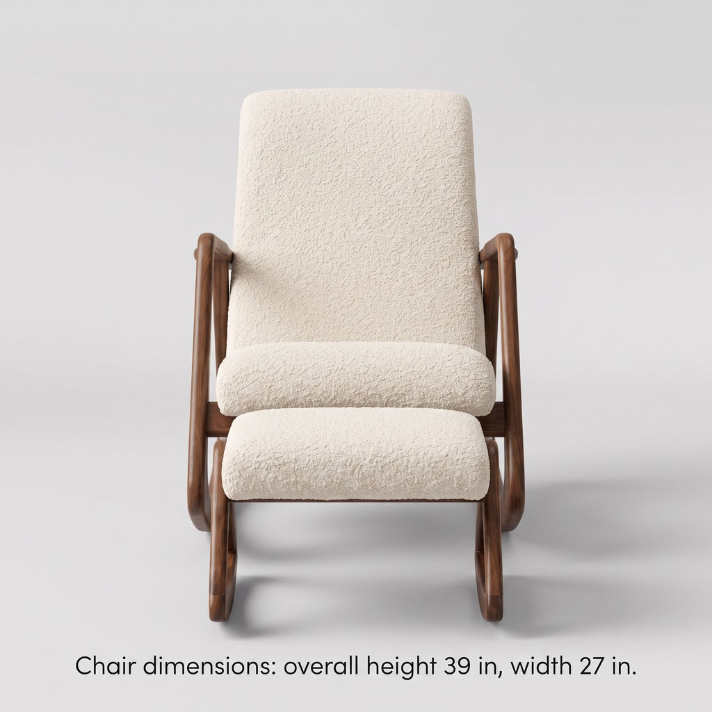 Angular Rocking Chair with Ottoman