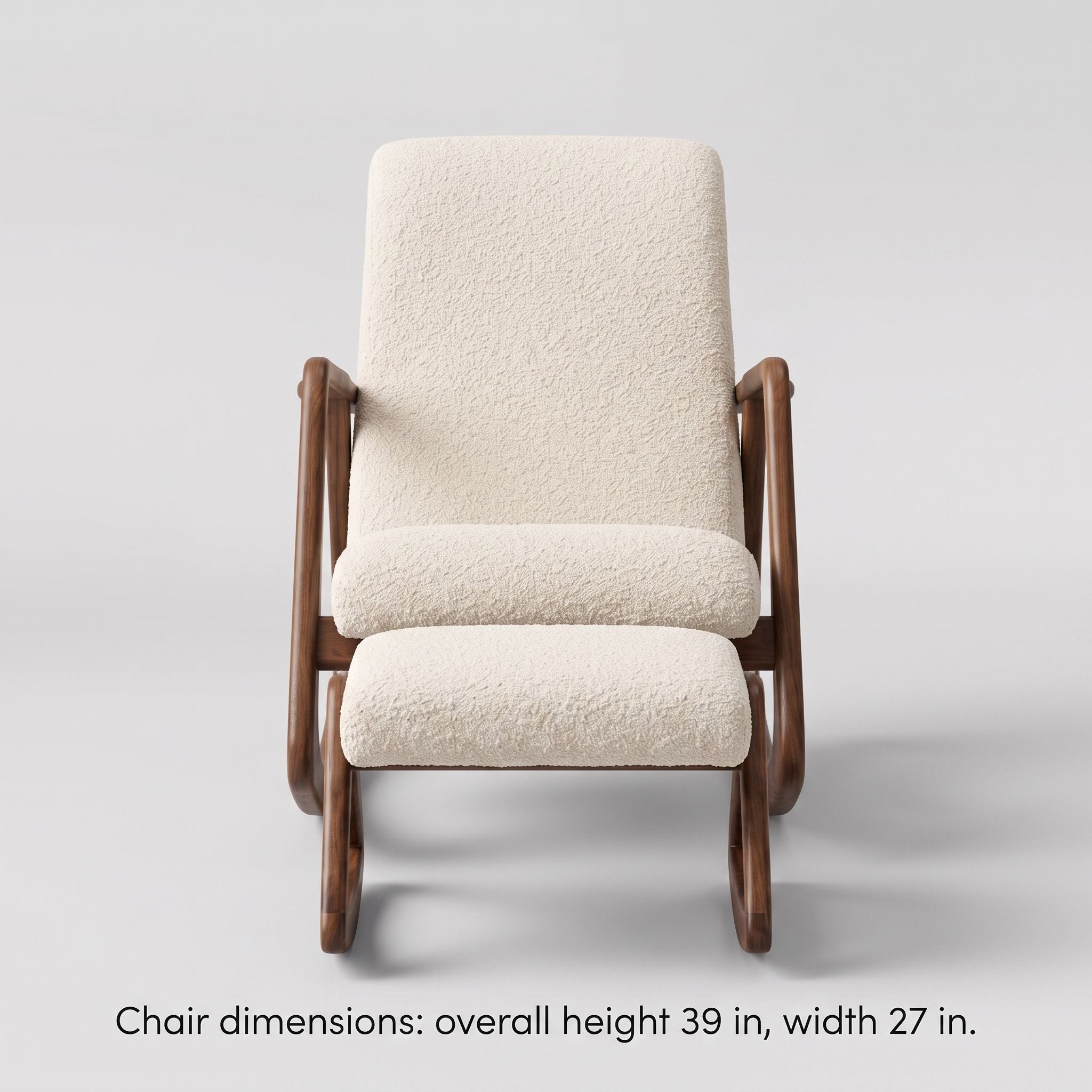 Angular Rocking Chair with Ottoman