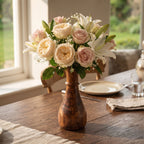 Hand-Turned Burl Wood Bud Vase