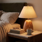Sculptural Burl Wood Table Lamp