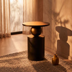 Sculptural Sphere Wood Coffee Table