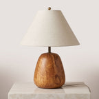 Sculptural Burl Wood Table Lamp