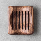 Wooden Soap Dish with Drainage Slots
