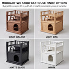 Two-Story Wooden Cat House