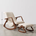 Angular Rocking Chair with Ottoman
