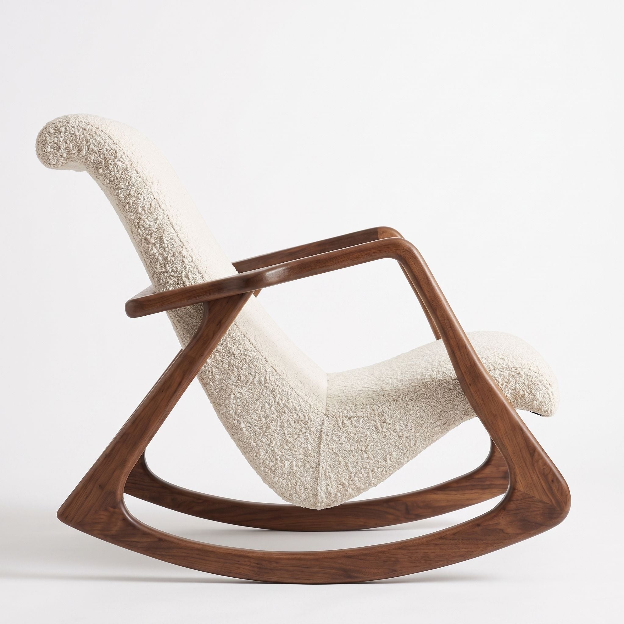 Angular Rocking Chair with Ottoman