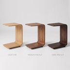 Walnut C-Table Side Table