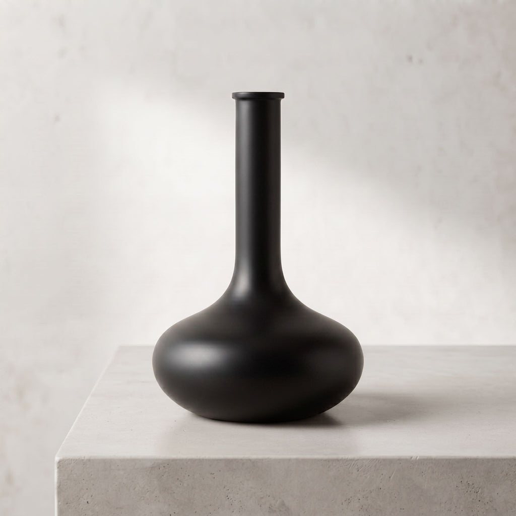 Hand-Turned Wood Genie Bottle Vase