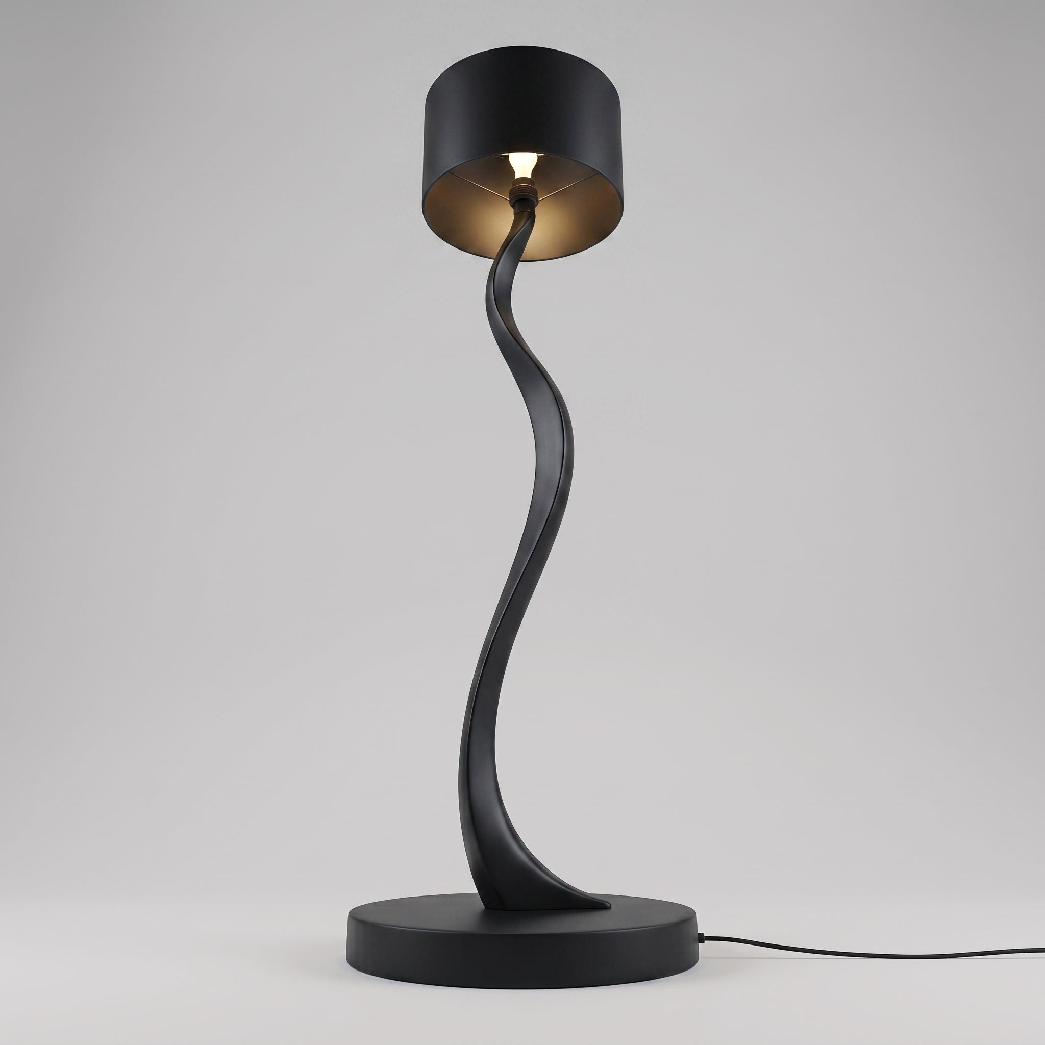 S-Shape Wood Floor Lamp