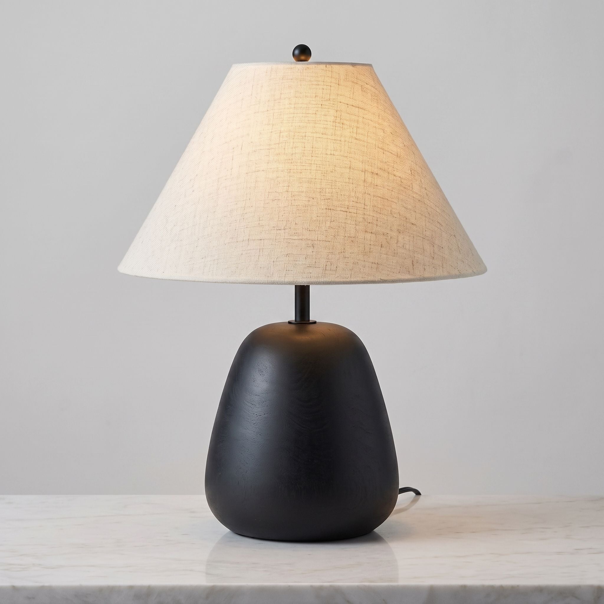 Sculptural Burl Wood Table Lamp