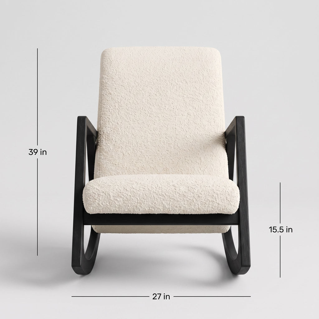 Angular Rocking Chair with Ottoman