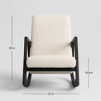 Angular Rocking Chair with Ottoman