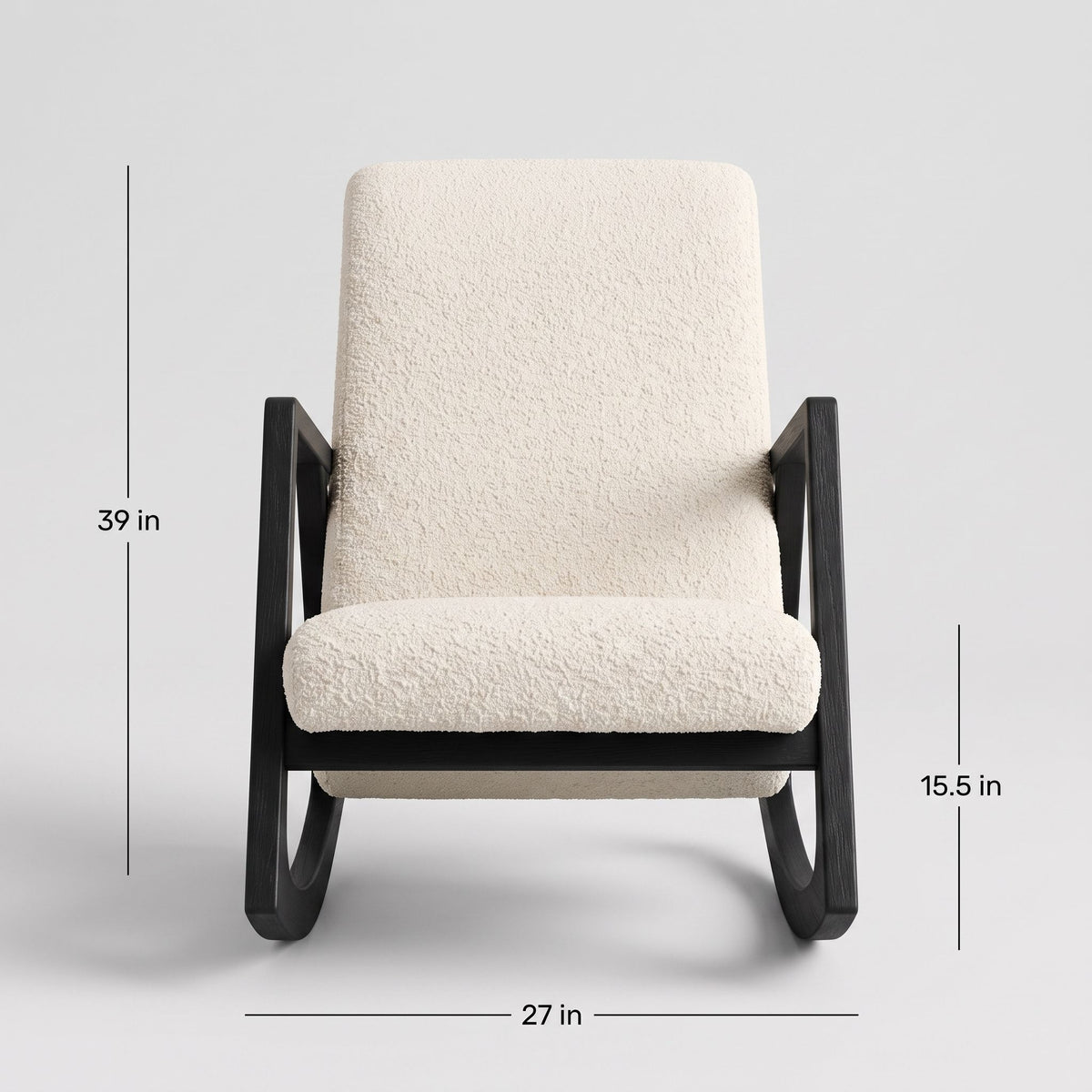 Angular Rocking Chair with Ottoman