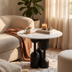 Sculptural Cylindrical Round Table