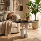 Sculptural Cylindrical Round Table