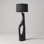 Sculptural Wood Floor Lamp