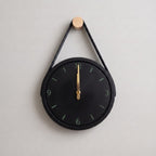 Leather Strap Hanging  Wall Clock