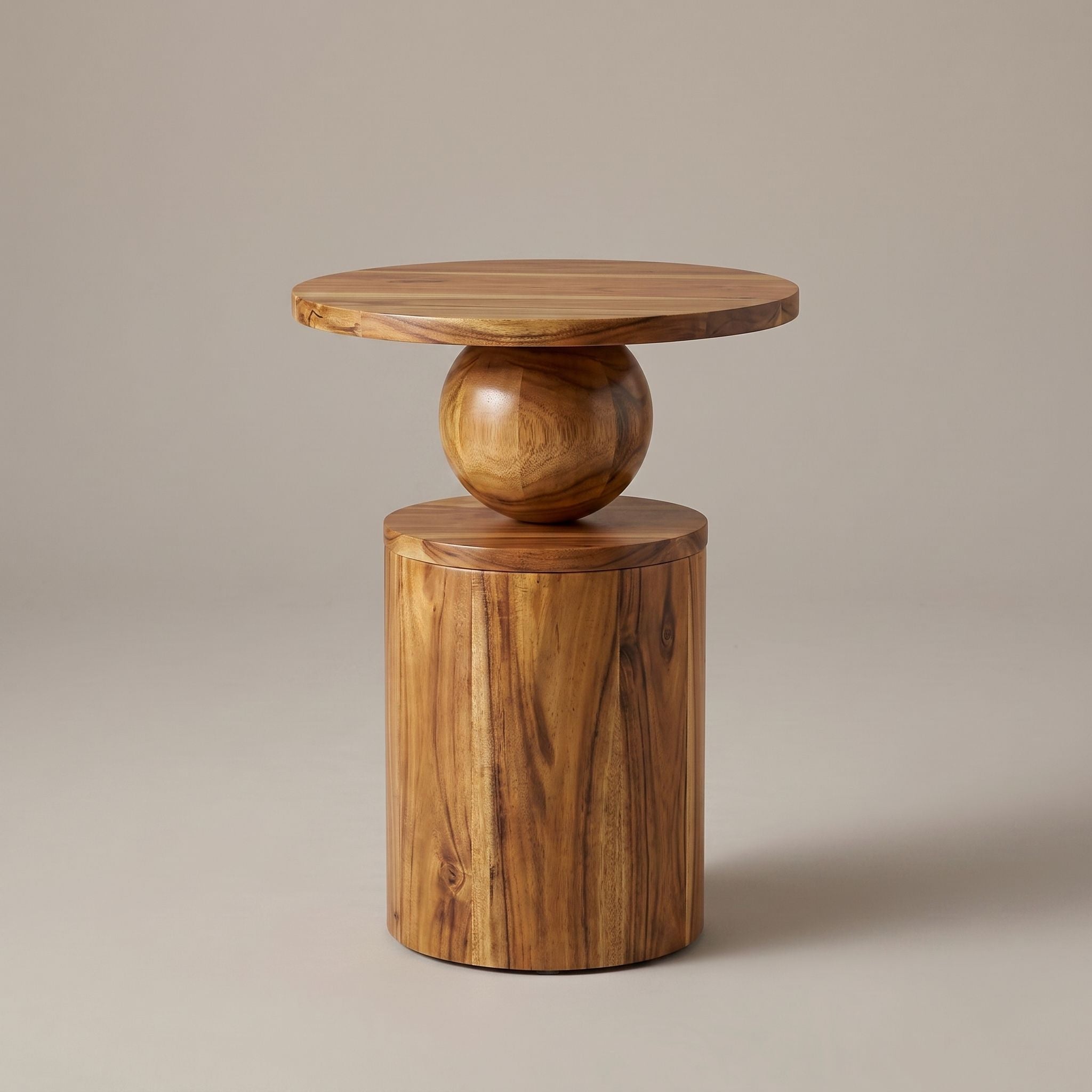 Sculptural Sphere Wood Coffee Table