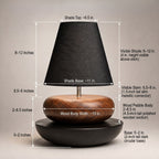 Modern Wood Pebble Table Lamp