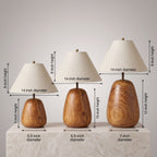 Sculptural Burl Wood Table Lamp