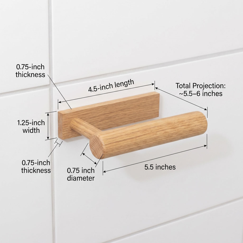 Handcrafted Wood Toilet Paper Holder