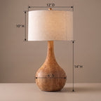 Handcrafted Wooden Table Lamp