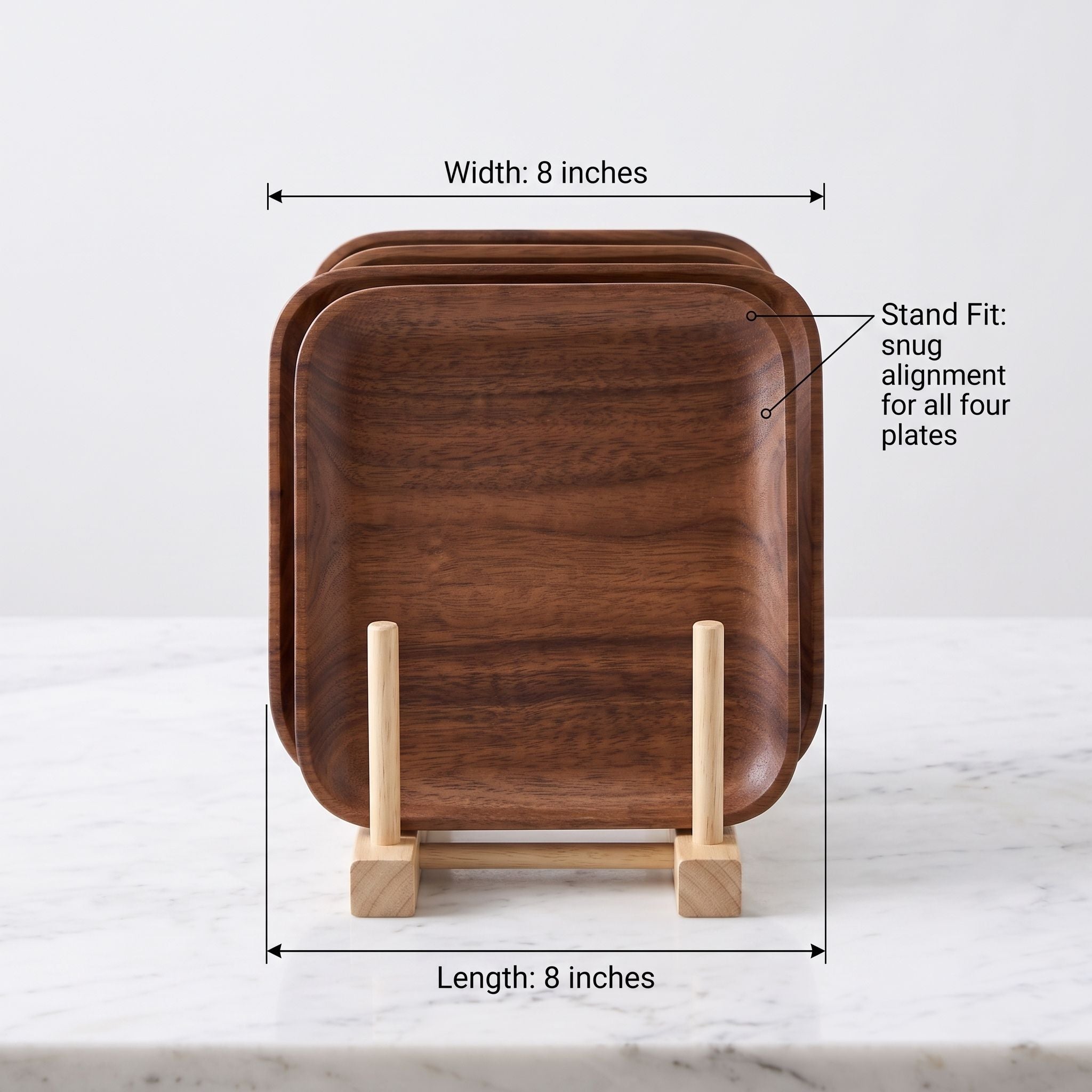 Set of $ plates with stand