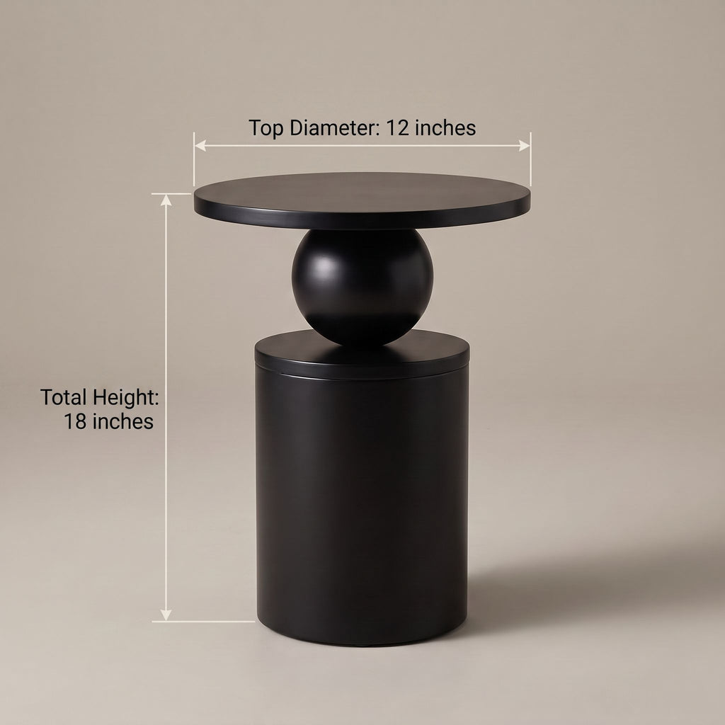Sculptural Sphere Wood Coffee Table