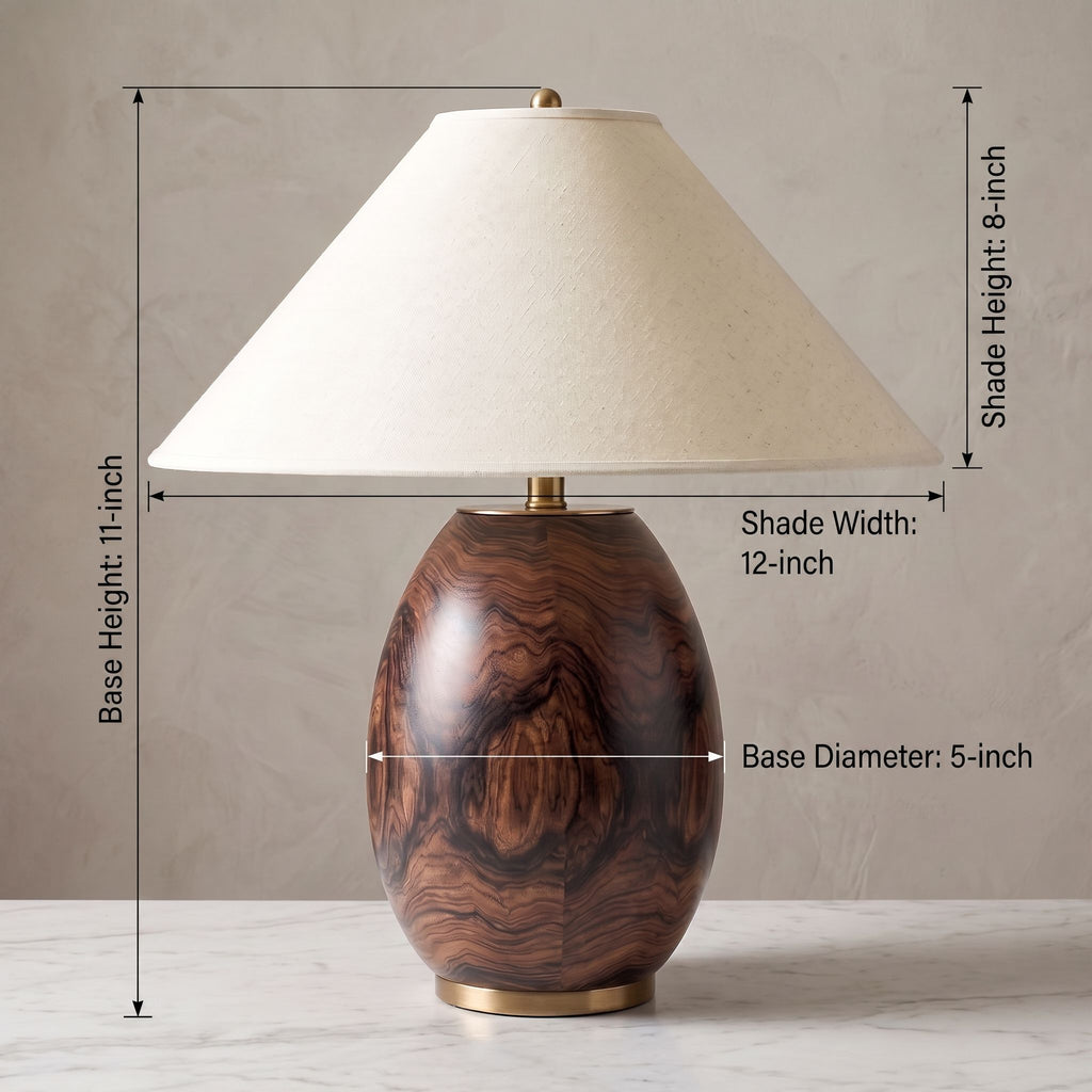 Rosewood Table Lamp