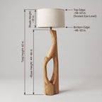 Sculptural Wood Floor Lamp