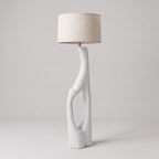 Sculptural Wood Floor Lamp