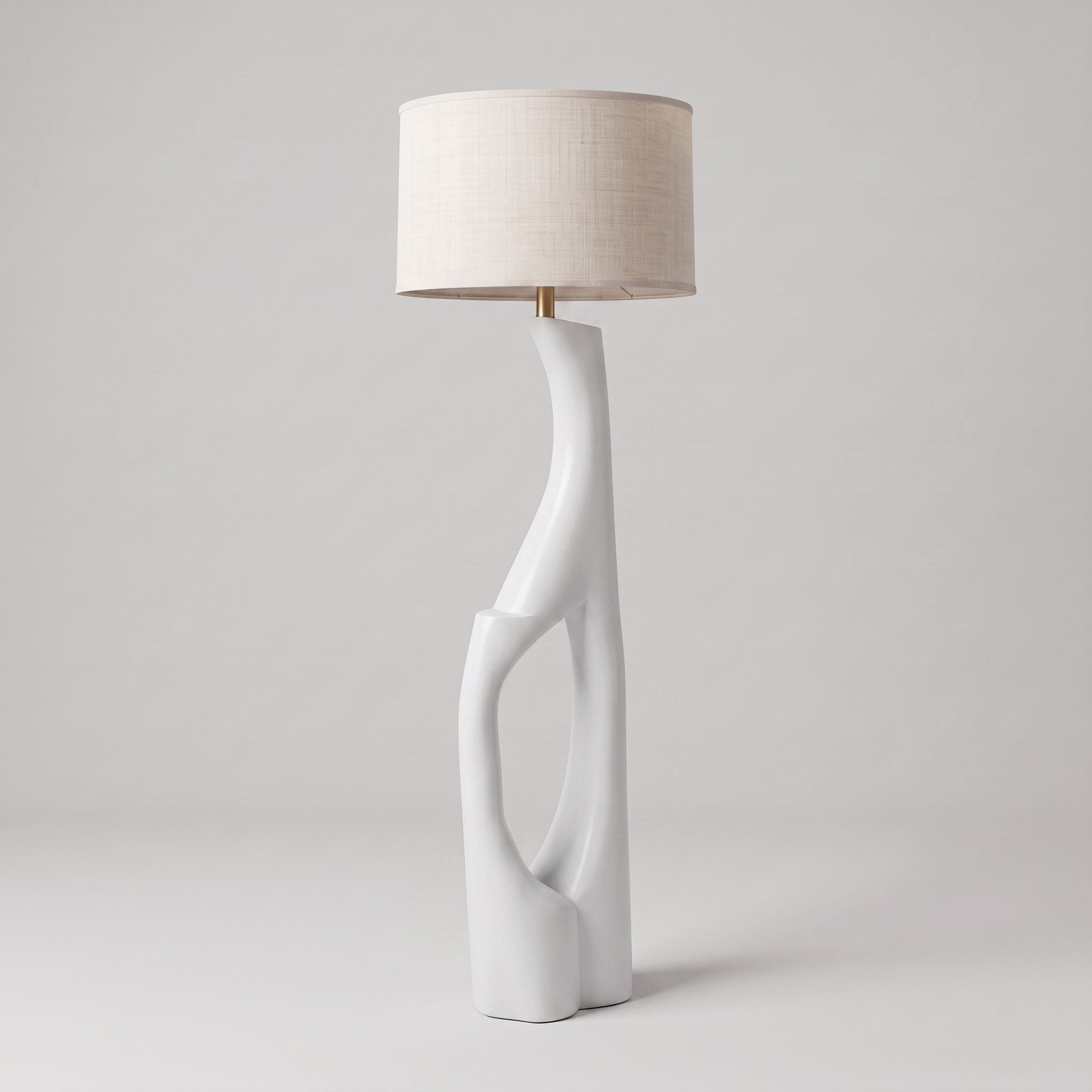 Sculptural Wood Floor Lamp