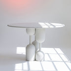 Sculptural Cylindrical Round Table