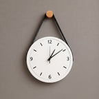 Leather Strap Hanging  Wall Clock