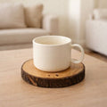 Set of 5 Rustic Natural Wood Slice Coasters – Handmade Wooden Drink Mats for Home & Kitchen Décor