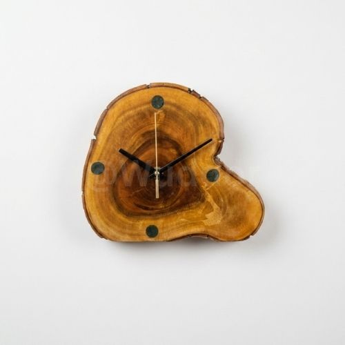 Live-Edge Wood Desk Clock
